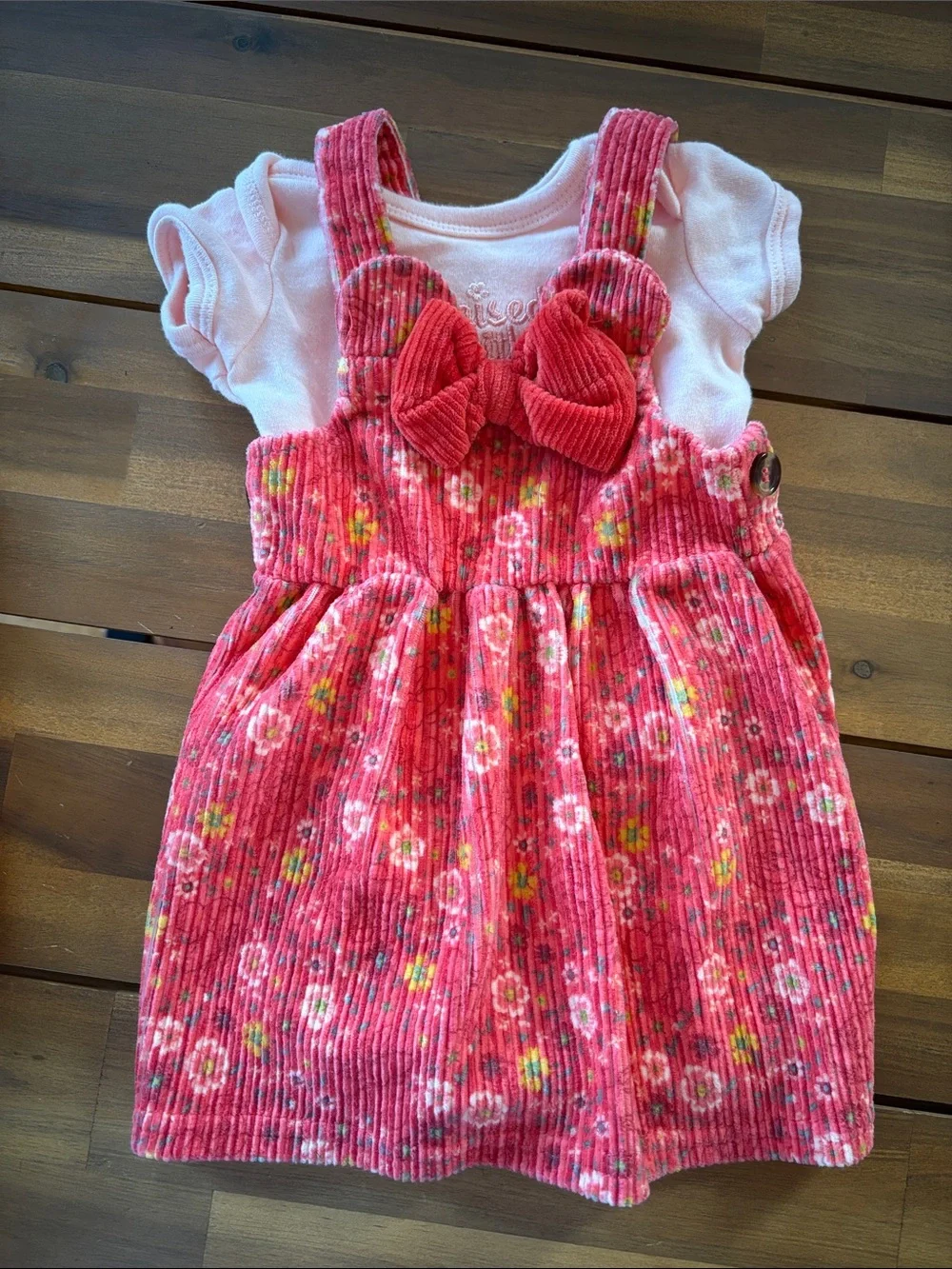 Carter's Orange Floral Print Girls Top Set